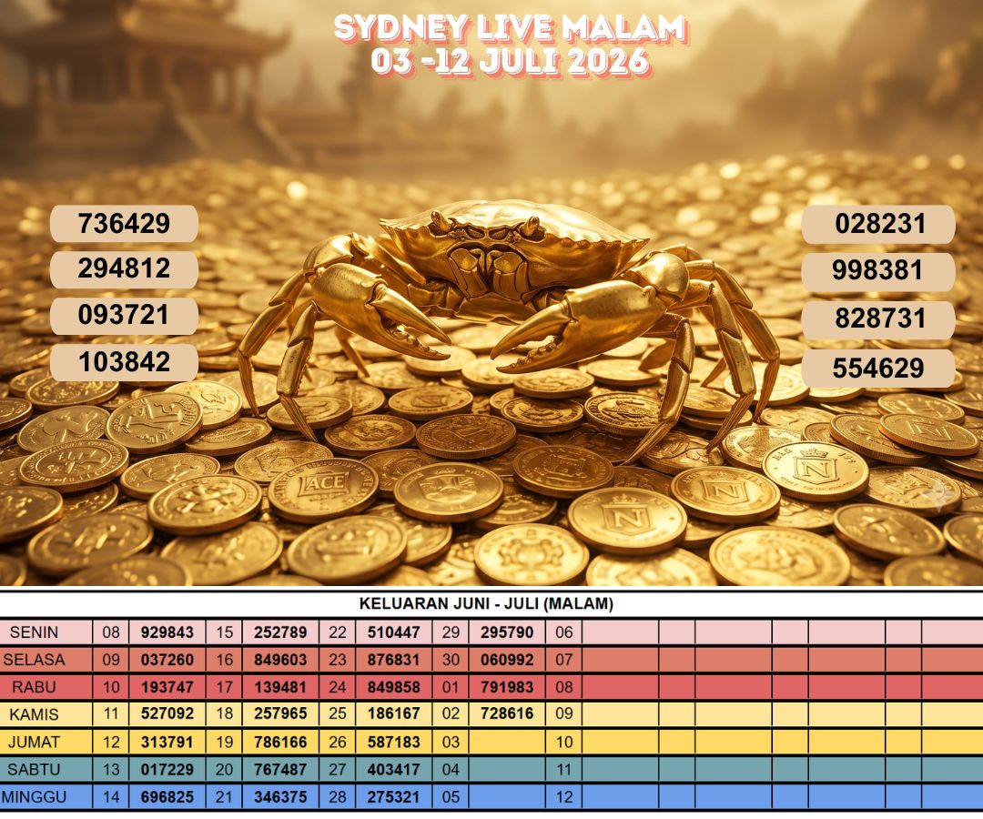 SYDNEY LIVE MALAM 03 - 12 JULI 2026