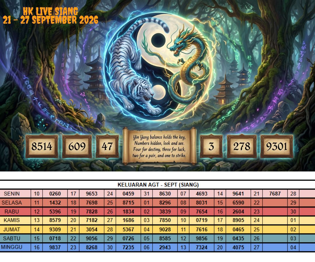 HK LIVE SIANG 21 - 27 SEPTEMBER 2026